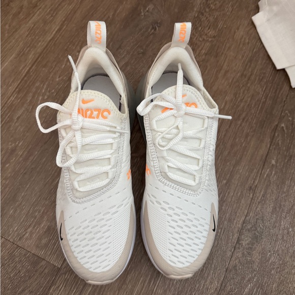 Nike Women's Air Max 270 White and Beige Sneakers - Picture 2 of 5